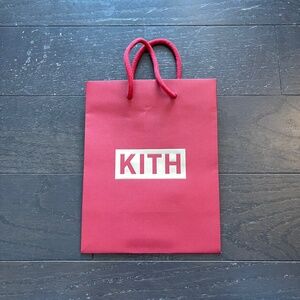 KITH RED Silver Paper Shopping Bag tote Gift Tote storage decoration